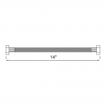 FP-8201-SP สายน้ำดี สเตนเลสแบบถัก 14 นิ้ว