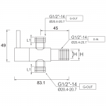 FP-4206-SP วาล์วเปิดปิดน้ำขนาด 1/2" แบบ 3 ทาง *คลิกดูรายละเอียดเพิ่มเติม