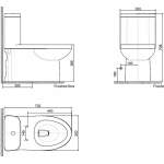 TI-2828SCL-WT-0 สุขภัณฑ์ชิ้นเดียว รุ่น ECHO ll ใช้น้ำ 4.8 ลิตร สีขาว