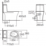 TF-2530MB3-WT-0 สุขภัณฑ์แบบชิ้นเดียว รุ่น FLEXIO ใช้น้ำ 3/4.2 พร้อมฝาอเนกประสงค์ รุ่น Slim Smart Washer 2