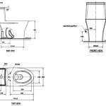 2530HSC-WT-0 สุขภัณฑ์แบบชิ้นเดียว รุ่น Flexio ใช้น้ำ 3/4.2 ลิตร