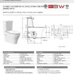 2626SC-WT-0 สุขภัณฑ์แบบสองชิ้น รุ่น Cygnet Hygiene Rim ใช้น้ำ 3/4.5 ลิตร (ความสูงพิเศษ)