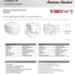 3229-WT สุขภัณฑ์ตั้งพื้นแบบใช้ฟลัชวาล์ว รุ่น Acacia Evolution ใช้น้ำ 3/4.5 ลิตร 