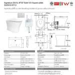 3226VS-WT-0 โถสุขภัณฑ์แบบตั้งพื้น รุ่น Signature ใช้น้ำ 3/4.5 ลิตร พร้อมอุปกรณ์ฟลัชวาล์ว ปุ่มกดแบบเหลี่ยม 