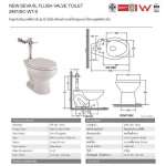 2481/SC-WT-0 สุขภัณฑ์แบบใช้ฟลัชวาล์ว รุ่น New Linear ใช้น้ำ 6 ลิตร