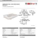 910S-WT-0 อ่างล้างหน้าแบบแขวนผนัง รุ่น Americana