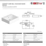 0550-WT อ่างล้างหน้าแบบแขวนผนัง รุ่น Concept Cube