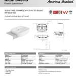 WP-0320-WT อ่างล้างหน้าแบบครี่งเคาน์เตอร์ รุ่น Signature