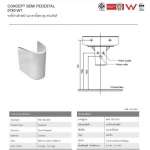 0740-WT ขาตั้งอ่างล้างหน้าแบบตั้งลอย รุ่น Concept