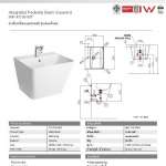 WP-F516-WT อ่างล้างหน้าแบบแขวนผนัง รุ่น Square-S