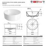 0509-WT อ่างล้างหน้าแบบวางบนเคาน์เตอร์ รุ่น Acacia Evolution