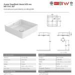 WP-F411-WT อ่างล้างหน้าแบบวางบนเคาน์เตอร์ (พร้อมสะดืออ่างเซรามิก) รุ่น Acacia Supasleek