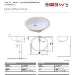 470LM-WT-0 อ่างล้างหน้าแบบฝังใต้เคาน์เตอร์ รุ่น Ovalyn