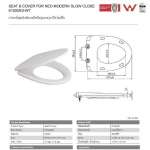 61000NS-WT ฝารองนั่งแบบเปิดปิดนุ่มนวล สำหรับสุขภัณฑ์ รุ่น Neo Modern