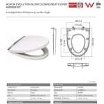 640000S-WT ฝารองนั่งแบบเปิดปิดนุ่มนวล สำหรับสุขภัณฑ์ รุ่น Acacia Evolution