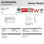 9000-WT ที่วางสบู่ สีขาว รุ่น Standard