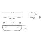 9075-WT หิ้งเคลือบวางของ รุ่น Standard