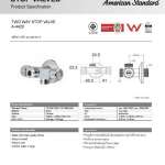 A-4420 สต็อปวาล์วแบบ 2 ทาง