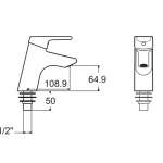 A-3906-10 ก๊อกน้ำเย็นอ่างล้างหน้า รุ่น Active ll (ไม่รวมสะดืออ่าง)
