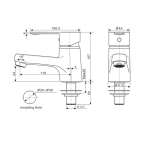 A-6501-10 ก๊อกน้ำเย็นอ่างล้างหน้า รุ่น Seva  (ไม่รวมสะดืออ่าง) 