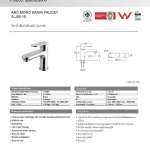 A-J55-10 ก๊อกน้ำเย็นอ่างล้างหน้า รุ่น Arc (ไม่รวมสะดืออ่าง)