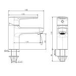 FFASB206-1T1500BT0 ก๊อกน้ำเย็นอ่างล้างหน้า รุ่น Codie (ไม่รวมสะดืออ่าง)