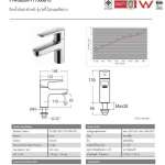 FFASB206-1T1500BT0 ก๊อกน้ำเย็นอ่างล้างหน้า รุ่น Codie (ไม่รวมสะดืออ่าง)