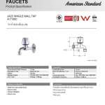 A-7100C ก๊อกน้ำเย็นแบบติดผนัง เซรามิควาล์ว รุ่น Jazz