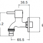 A-TJ69-10 ก๊อกน้ำเย็นล้างพื้นแบบติดผนัง รุ่น Tubo