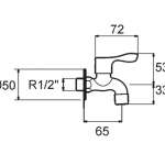 F22077-CHADY ก๊อกน้ำเย็นแบบติดผนัง รุ่น AS Basic