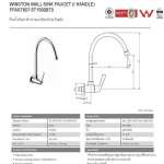 FFAST607-5T1500BT0 ก๊อกน้ำเย็นอ่างล้างจาน แบบติดผนัง รุ่น Winston
