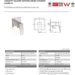 A-0426-10 ก๊อกน้ำเย็นยืนอาบแบบฝังผนัง รุ่น Concept Square (เฉพาะวาล์ว)