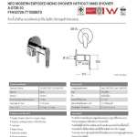 A-0726-10 ก๊อกน้ำเย็นยืนอาบแบบติดผนัง รุ่น Neo Modern (ไม่รวมชุดฝักบัวสายอ่อน)