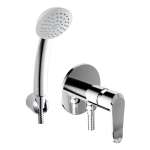 A-0726-10-A ก๊อกน้ำเย็นยืนอาบแบบติดผนัง พร้อมชุดฝักบัวสายอ่อน รุ่น Neo Modern  0