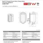 A-2825-10WT ก๊อกน้ำเย็นยืนอาบติดผนัง แบบกด รุ่น EasyFLO สีขาวเงา