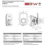 A-2826-10 ก๊อกน้ำเย็นยืนอาบฝังผนัง แบบกด รุ่น EasyFLO สีโครเมี่ยม