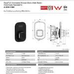 A-2826-10BK ก๊อกน้ำเย็นยืนอาบฝังผนัง แบบกด รุ่น EasyFLO สีดำด้าน