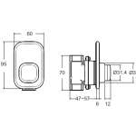 A-2826-10WT ก๊อกน้ำเย็นยืนอาบฝังผนัง แบบกด รุ่น EasyFLO สีขาวเงา