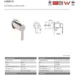 A-6526-10 ก๊อกน้ำเย็นยืนอาบแบบติดผนัง รุ่น Seva