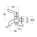 FFAST603-6T1500BT0 ก๊อกน้ำเย็นอเนกประสงค์แบบ 2 ทาง รุ่น Winston