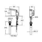 A-6801-100 ก๊อกผสมอ่างล้างหน้า รุ่น IDS (พร้อมสะดืออ่างและสต็อปวาล์ว)