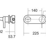 A-6804-120 ก๊อกผสมอ่างล้างหน้าแบบฝังผนัง รุ่น IDS (ไม่รวมสะดืออ่างและสต็อปวาล์ว)