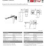 FFAS0904-1T2501BT0 ก๊อกผสมอ่างล้างหน้าแบบติดผนัง รุ่น Milano (ไม่รวมสะดืออ่างและสต็อปวาล์ว)