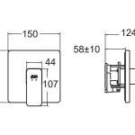 A-1322-500B ก๊อกผสมยืนอาบแบบฝังผนัง รุ่น Acacia Evolution (พร้อม Universal Installation Box)