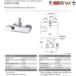 A-1912-711-310B ก๊อกผสมยืนอาบสำหรับชุดฝักบัวเรนชาวเวอร์ รุ่น Moment