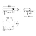A-1311-200B ก๊อกผสมอ่างอาบน้ำและยืนอาบแบบติดผนัง รุ่น Acacia Evolution (ไม่รวมชุดฝักบัว)