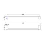 K-1393-46-N ราวแขวนผ้า 60 ซม.รุ่น Acacia Evolution