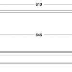 K-1394-52-N ราวแขวนผ้าแบบคู่ 60 ซม. รุ่น Acacia Evolution
