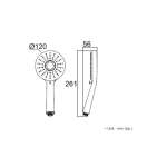 A-6011-HS ชุดฝักบัวสายอ่อน 3 ฟังก์ชั่น พร้อมสายและขอแขวน รุ่น Slim