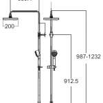 A-6110-978-904 ชุดฝักบัวเรนชาวเวอร์ รุ่น Moonshadow D200 (ไม่รวมก๊อกผสมยืนอาบ)